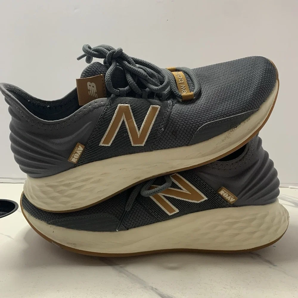 NEW BALANCE FRESH FOAM ROAV WROAVBG RUNNING WOMEN SHOES GREY/MUSTARD SZ 10
